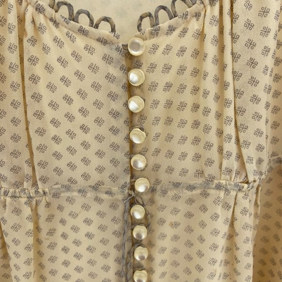 100% Silk Y2K Kensie Babydoll Yellow Dress - Picture 5 of 7